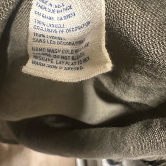 American Eagle Olive Green Military Top button up - Picture 5 of 5